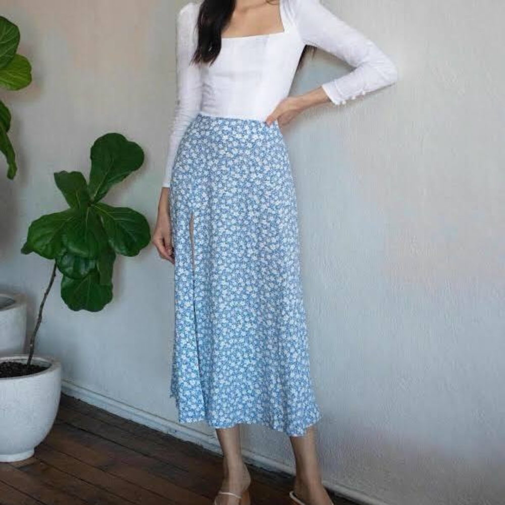 Reformation azzurro Zoe skirt